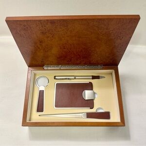 Luxor Las Vegas Executive Wooden Gift Box Stationery Set- Business Cards RARE